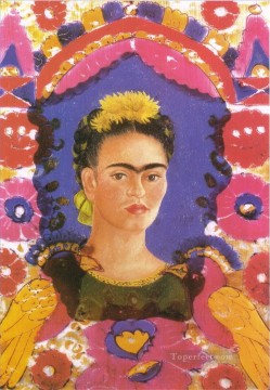 Frida Kahlo Painting - Autorretrato The Frame feminismo Frida Kahlo